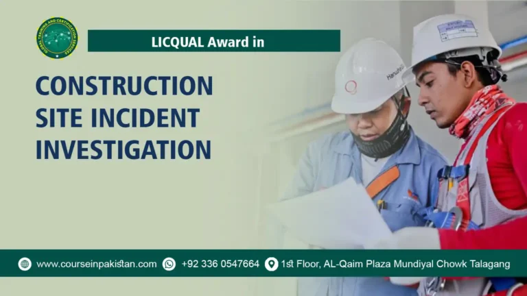 Award in Construction Site Incident Investigation