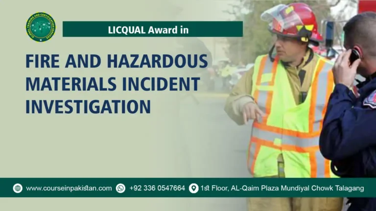 Award in Fire and Hazardous Materials Incident Investigation