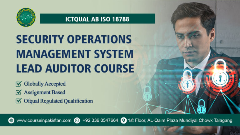 ICTQual ISO 18788 Security Operations Management System Lead Auditor Course