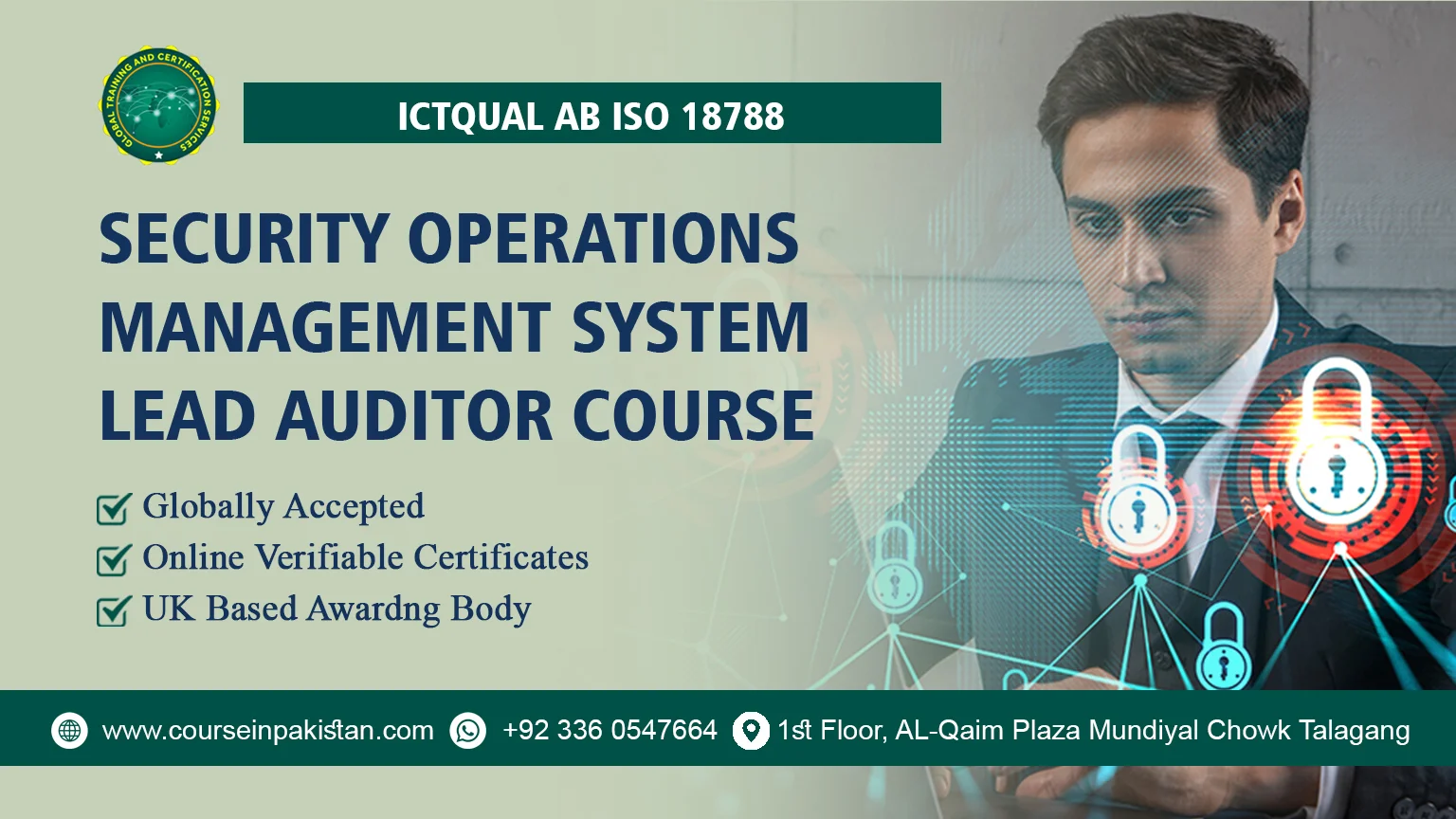 ICTQual ISO 18788 Security Operations Management System Lead Auditor Course