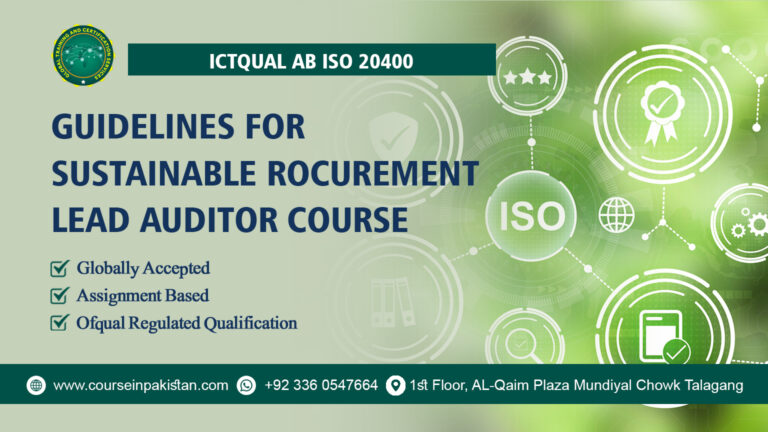 ICTQual ISO 20400 Guidelines for Sustainable Procurement Lead Auditor Course