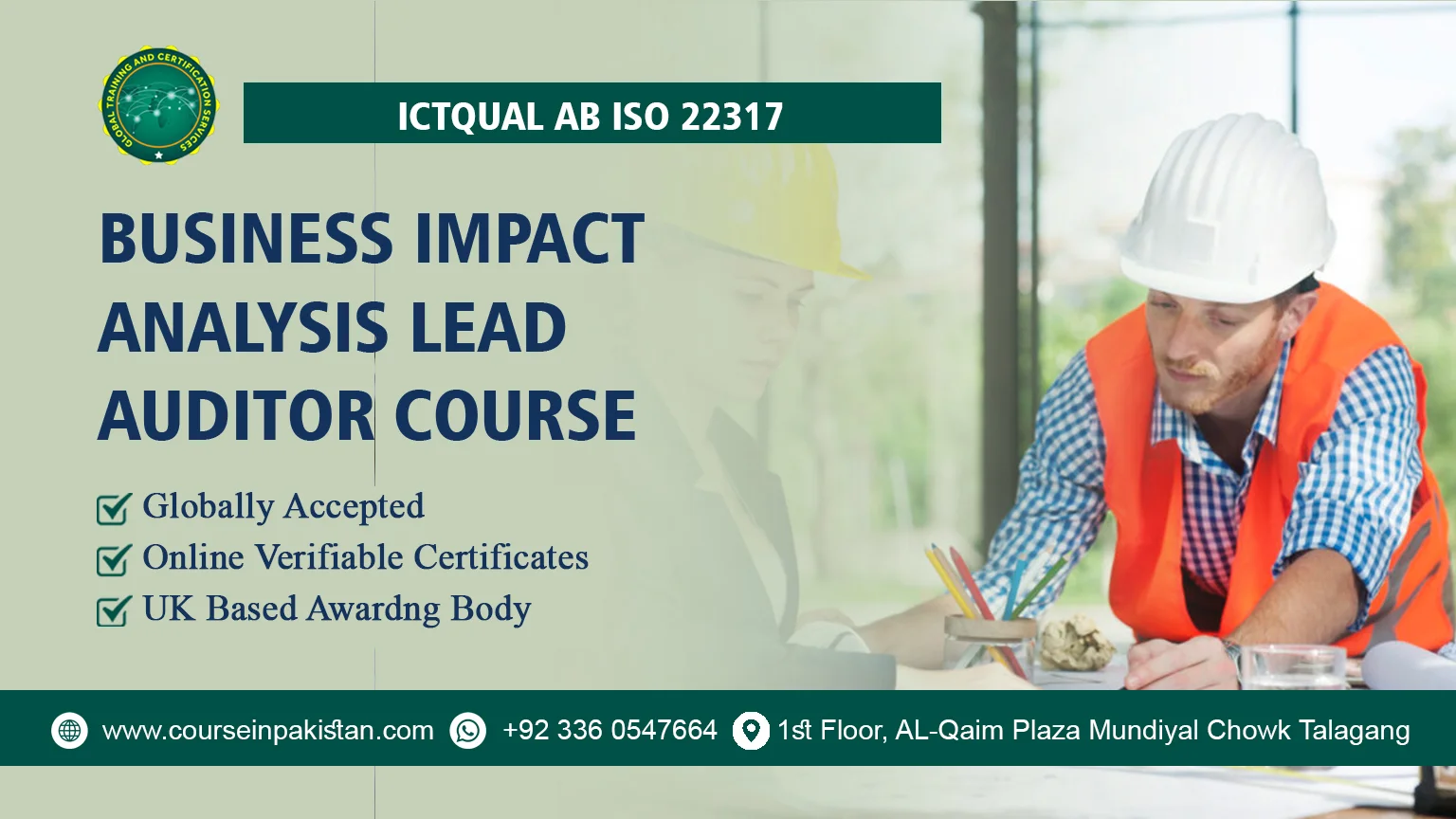 ICTQual ISO 22317 Business Impact Analysis Lead Auditor Course