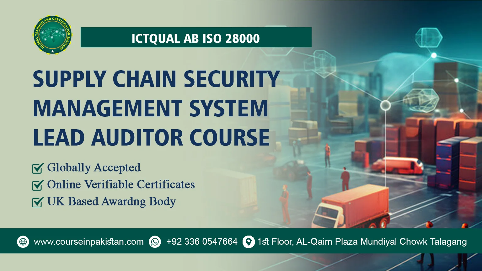 ICTQual ISO 28000 Supply Chain Security Management System Lead Auditor Course