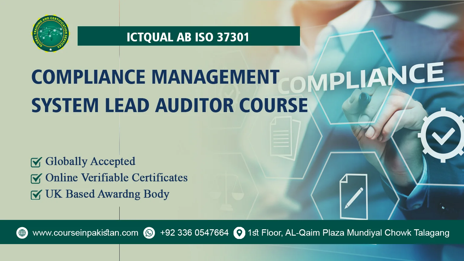 ICTQual ISO 37301 Compliance Management System Lead Auditor Course