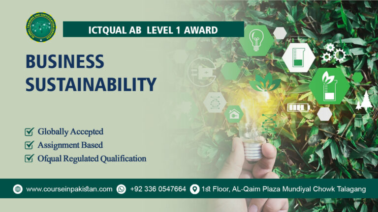 ICTQual Level 1 Award in Business Sustainability