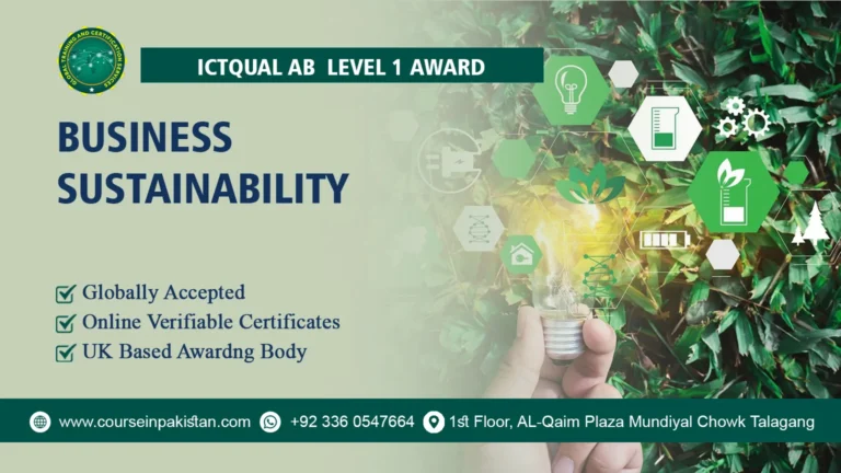 ICTQual Level 1 Award in Business Sustainability