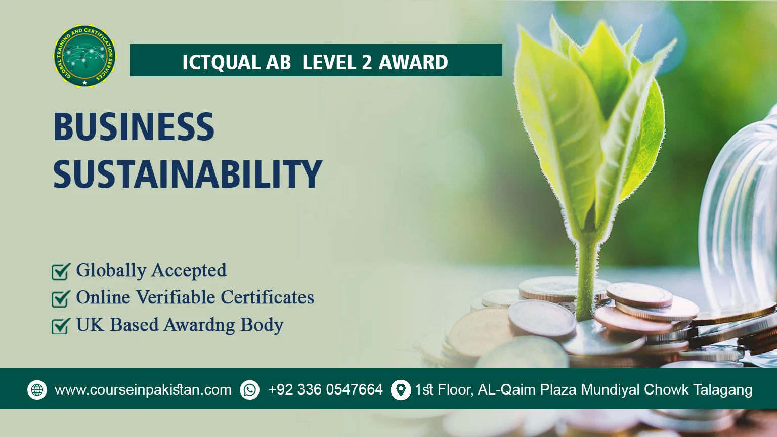 ICTQual Level 2 Award in Business Sustainability