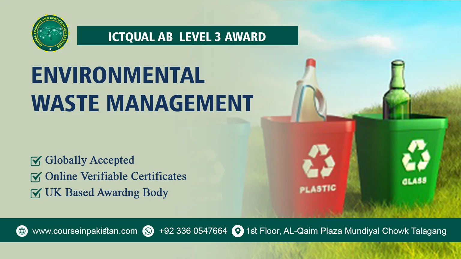 ICTQual Level 3 Award in Environmental Waste Management