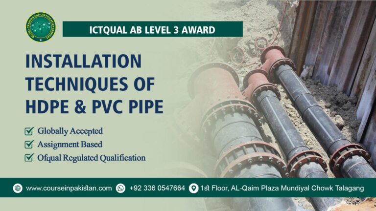 ICTQual Level 3 Award in Installation Techniques of HDPE & PVC Pipe