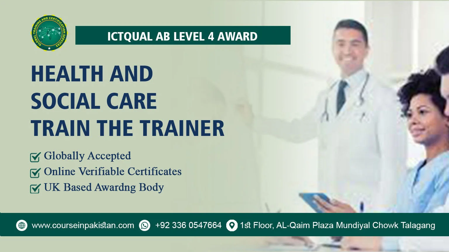 ICTQual Level 4 Award in Health and Social Care Train the Trainer