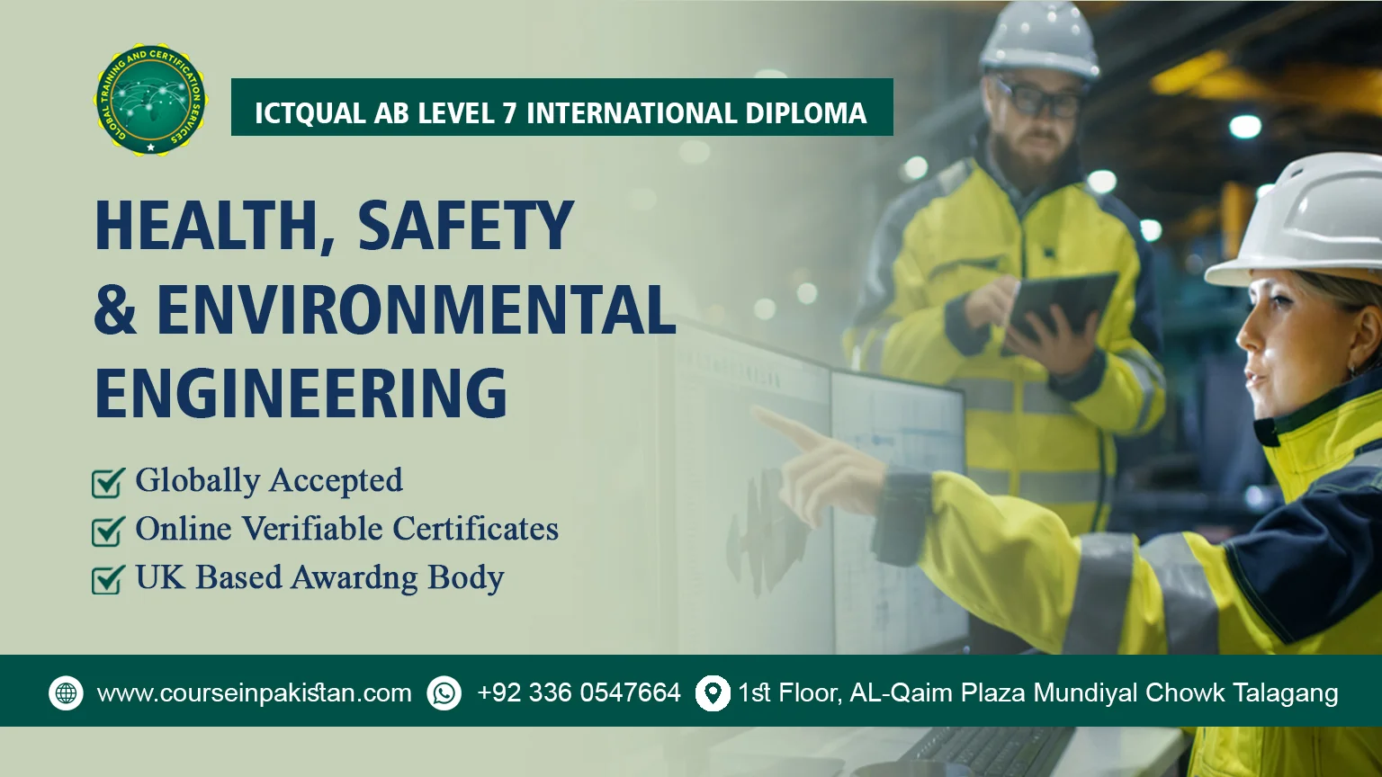 ICTQual Level 7 international Diploma in Health, Safety and Environmental Engineering