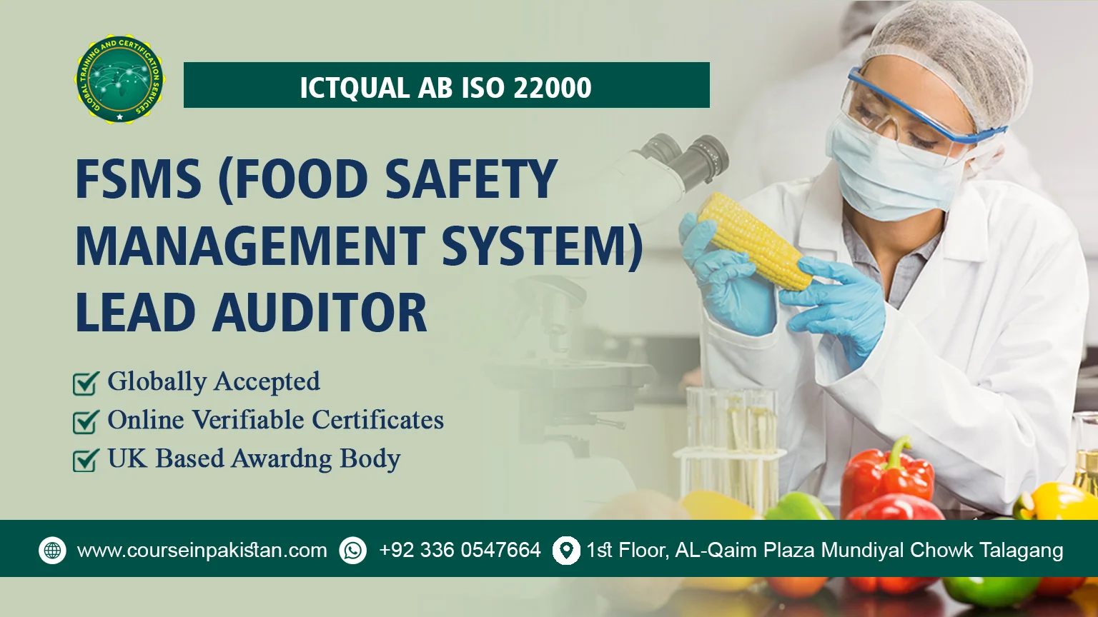 ISO 22000 FSMS (Food Safety Management System) Lead Auditor