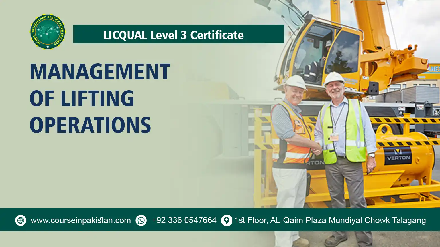 Level 3 Certificate in Management of Lifting Operations