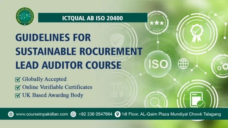 ICTQual ISO 20400 Guidelines for Sustainable Procurement Internal Auditor Course