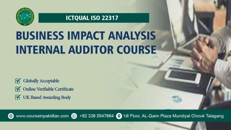 ICTQual ISO 22317 Business Impact Analysis Internal Auditor Course