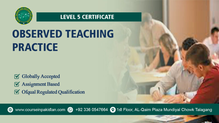 Qualifi Level 5 Certificate in Observed Teaching Practice