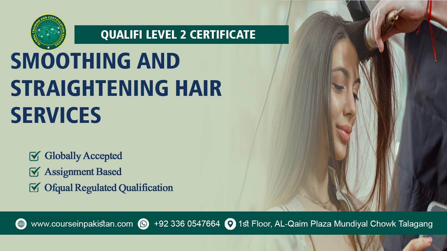 Qualifi Level 2 Certificate in Smoothing and Straightening Hair Services