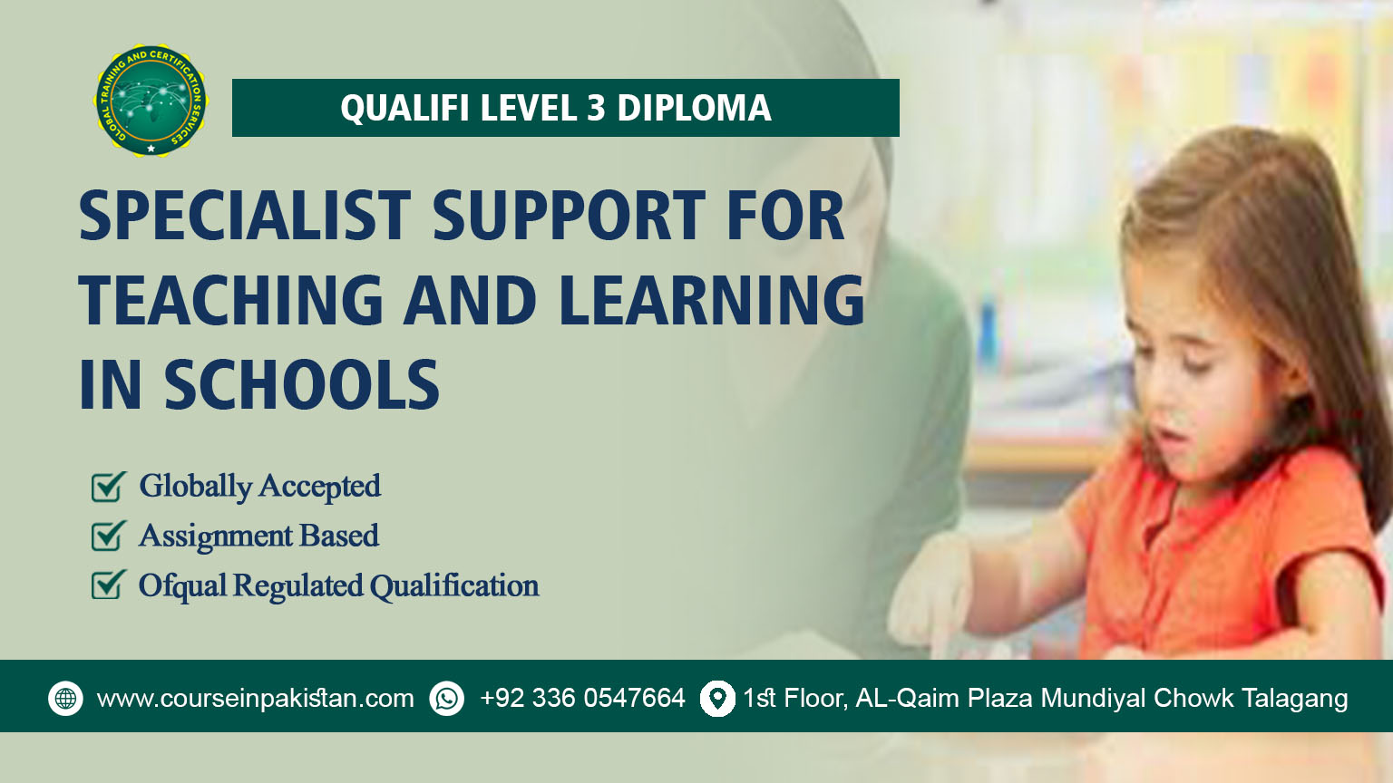 Qualifi Level 3 Diploma in Specialist Support for Teaching and Learning in Schools