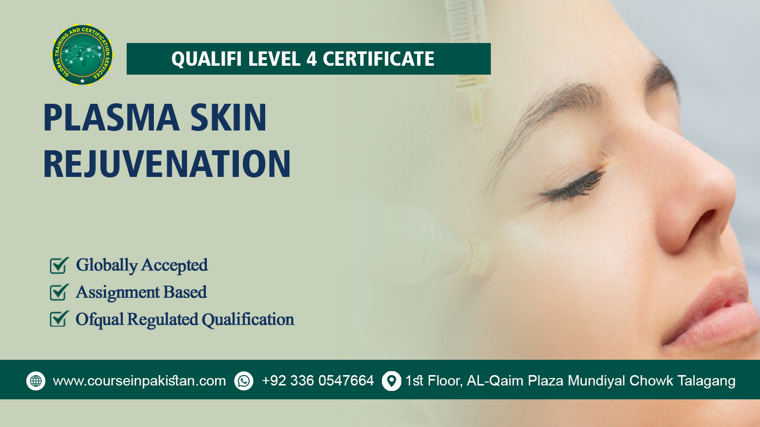 Qualifi Level 4 Certificate in Plasma Skin Rejuvenation