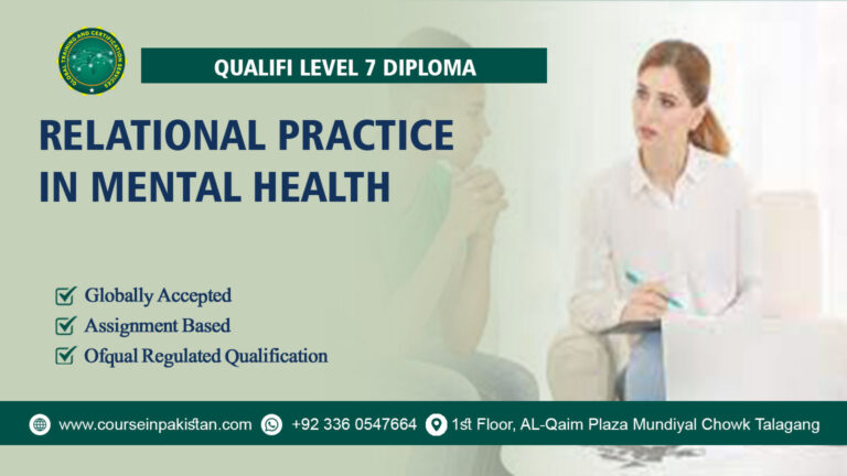 Qualifi Level 7 Diploma in Relational Practice in Mental Health