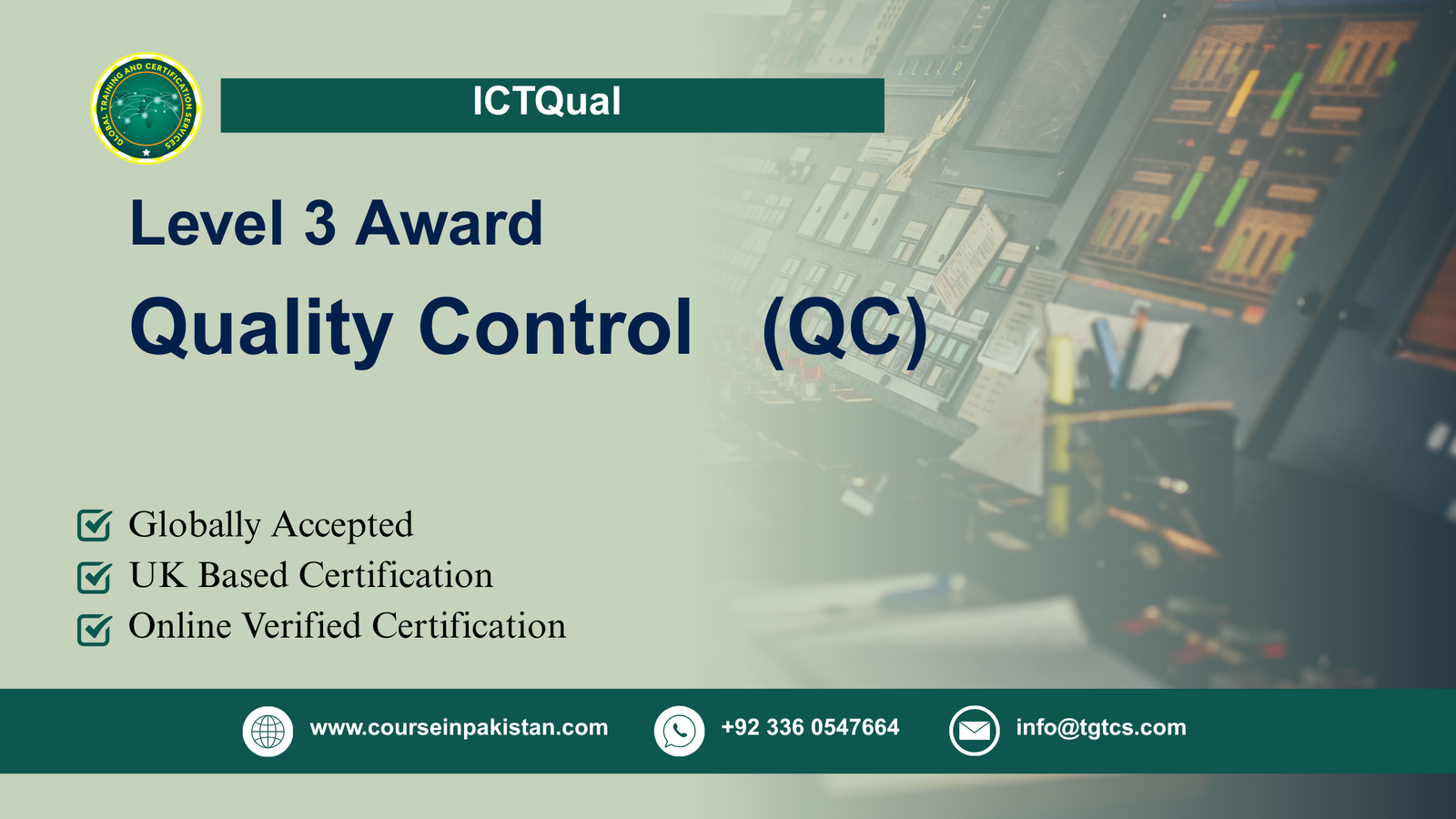 Level 3 Award in Quality Control (QC)