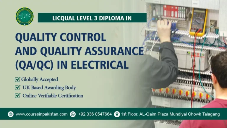 Level 3 Diploma in Quality Control (QC) / Quality Assurance (QA) in Electrical Course in Kashmir