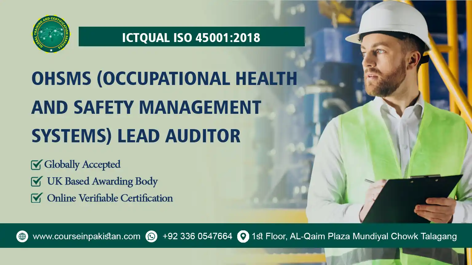 ISO 45001 2018 OHSMS ( Occupational Health and Safety Management Systems) Lead Auditor