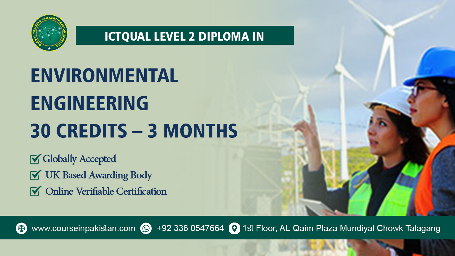 ICTQual Level 2 Diploma in Environmental Engineering 30 Credits – 3 Months