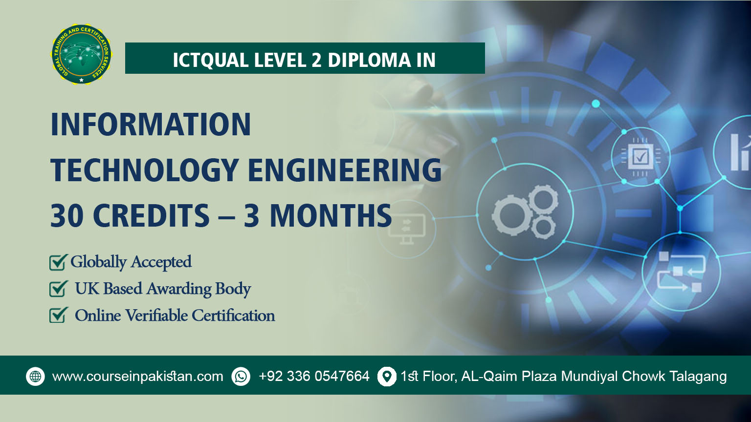 ICTQual Level 2 Diploma in Information Technology Engineering 30 Credits – 3 Months