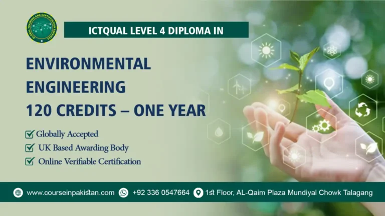 The ICTQual Level 4 Diploma in Environmental Engineering is a globally recognized qualification that provides students with the knowledge and practical skills required to work in the environmental sector.