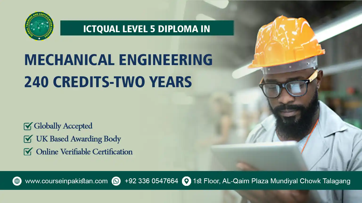 ICTQual Level 5 Diploma in Mechanical Engineering 240 Credits-Two Years