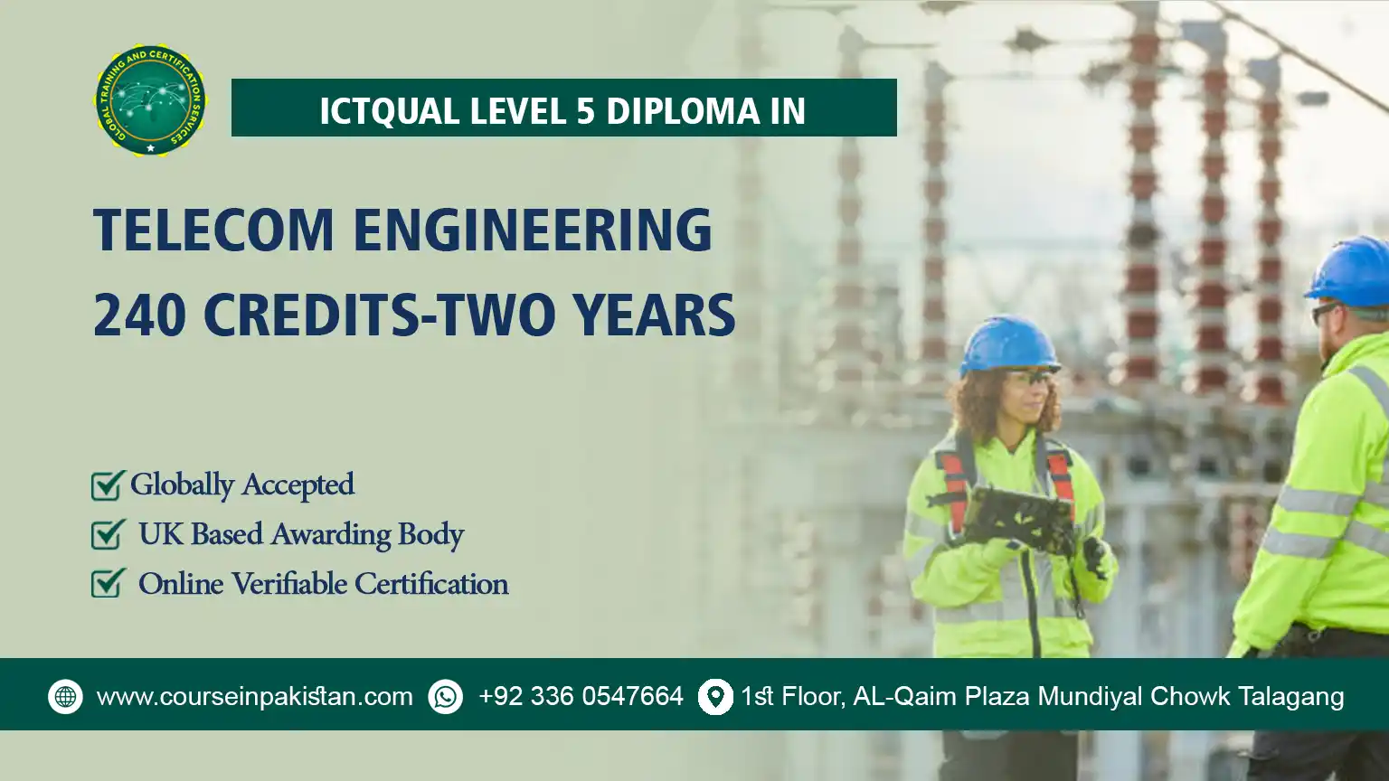 ICTQual Level 5 Diploma in Telecom Engineering 240 Credits-Two Years