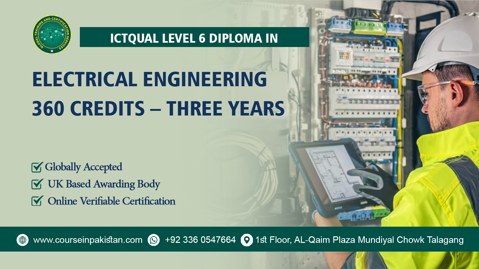 ICTQual Level 6 Diploma in Electrical Engineering 360 Credits – Three Years