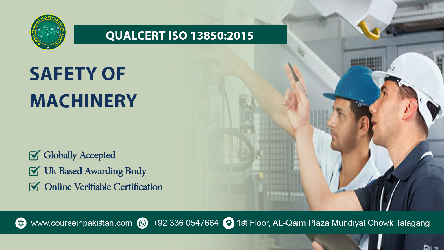 QualCert ISO 13850:2015 in Safety of Machinery