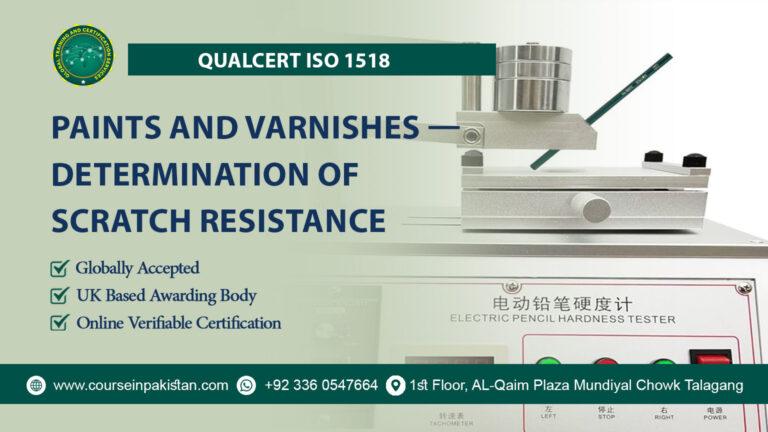 QualCert ISO 1518 Paints and varnishes — Determination of scratch resistance