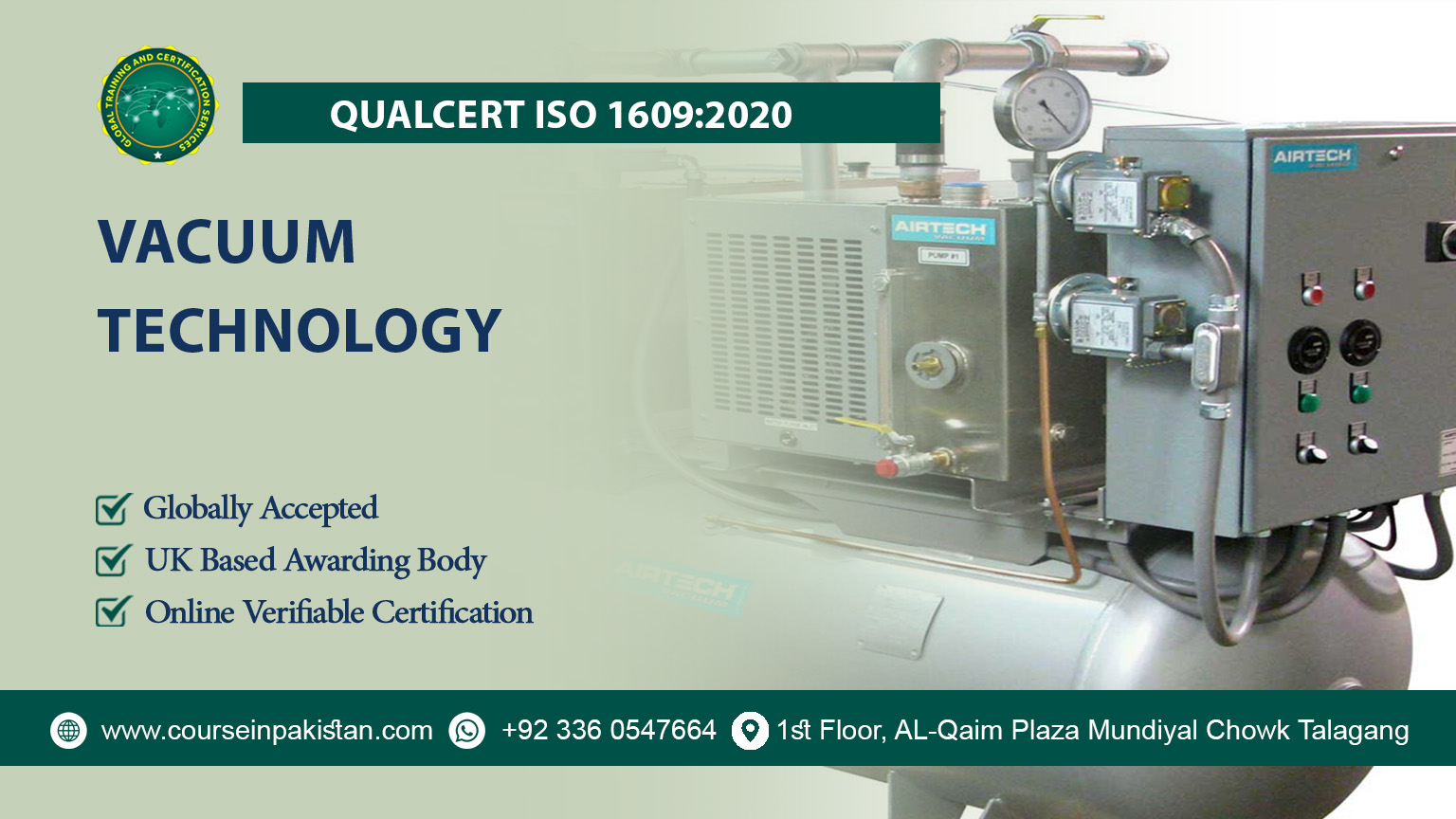  QualCert ISO 1609:2020 Vacuum Technology