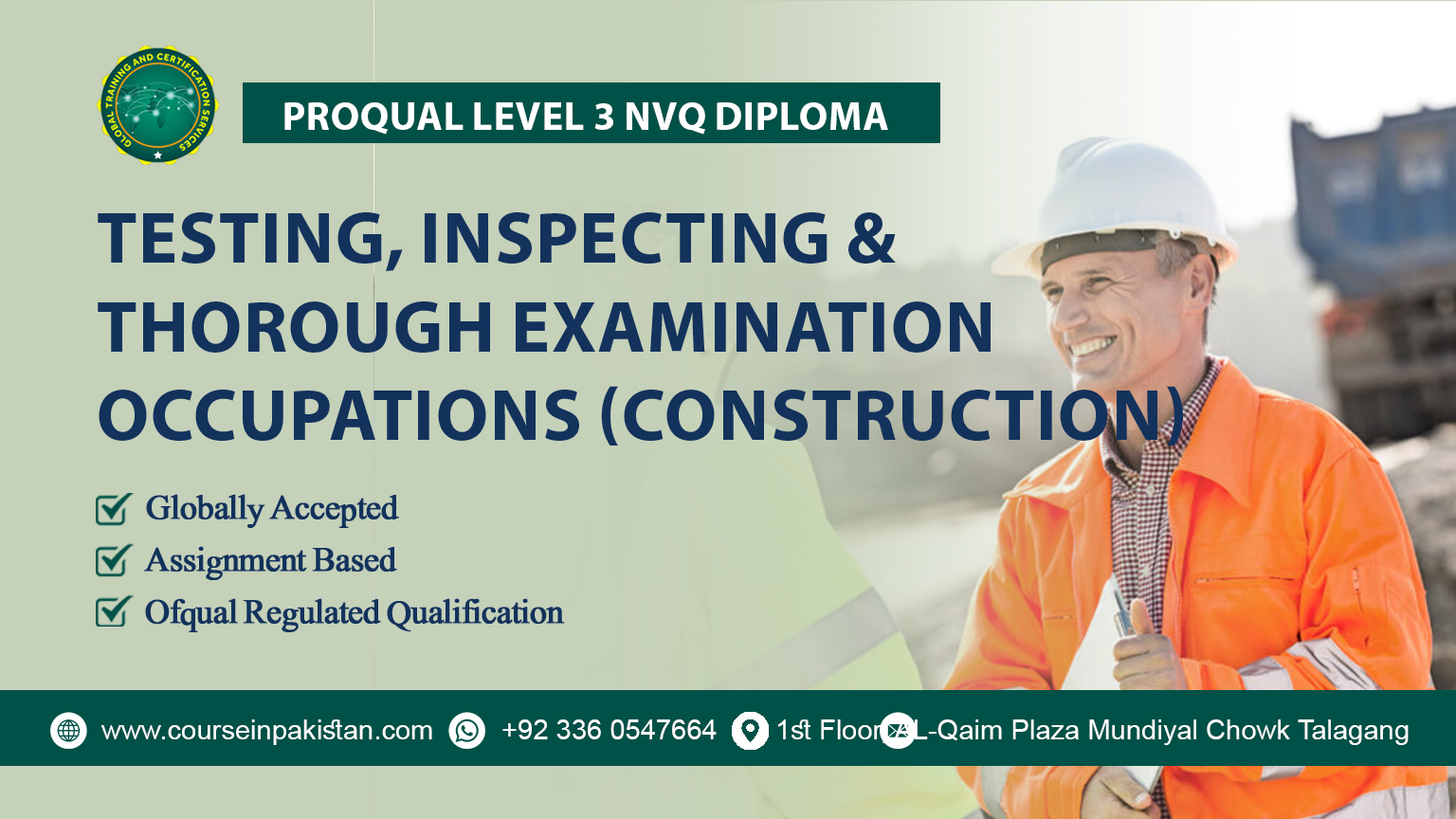 ProQual Level 3 NVQ Diploma in Testing, Inspecting and Thorough Examination Occupations (Construction)