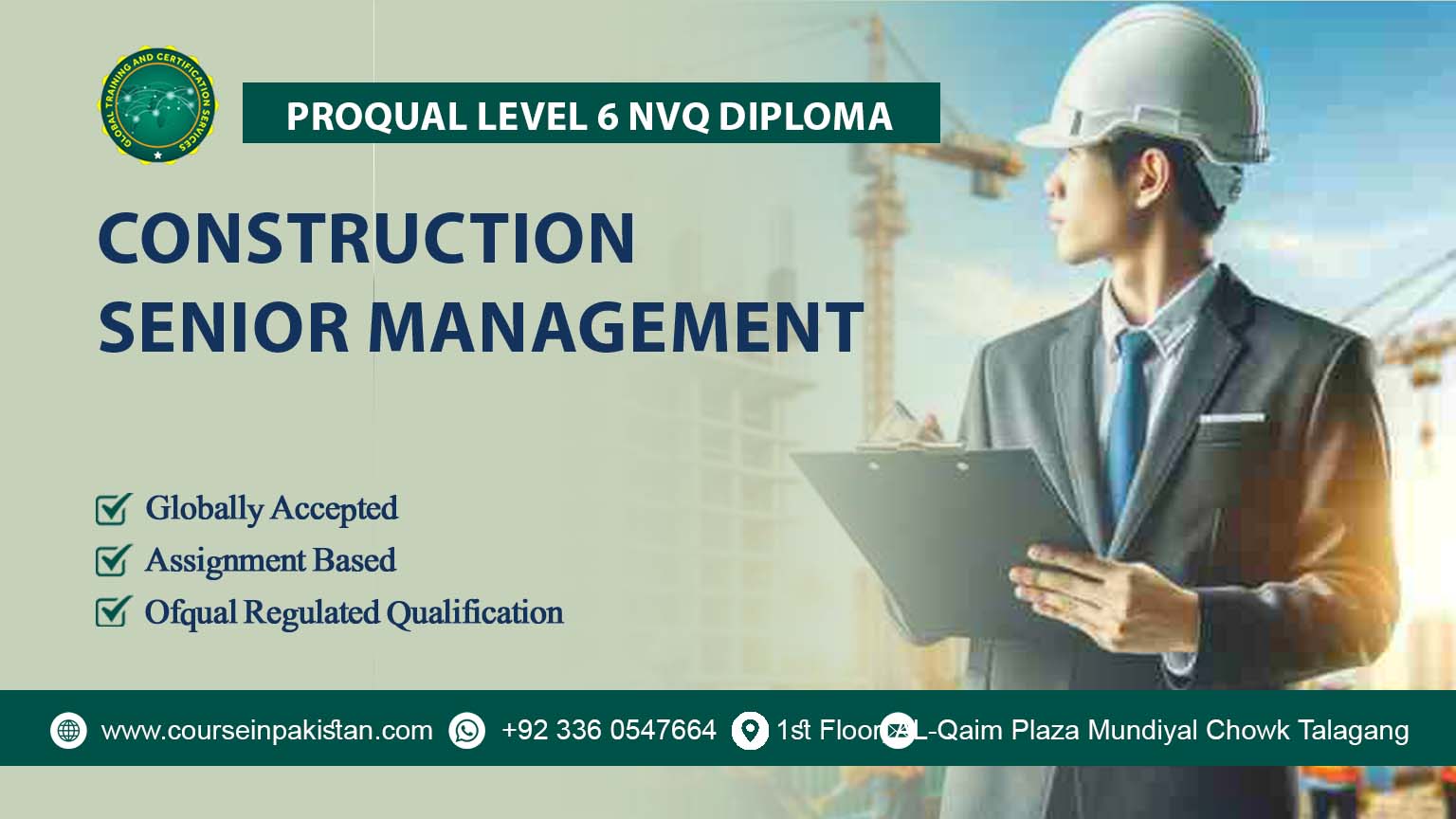 ProQual Level 6 NVQ Diploma in Construction Site Management ProQual Level 6 NVQ Diploma in Construction Site Management