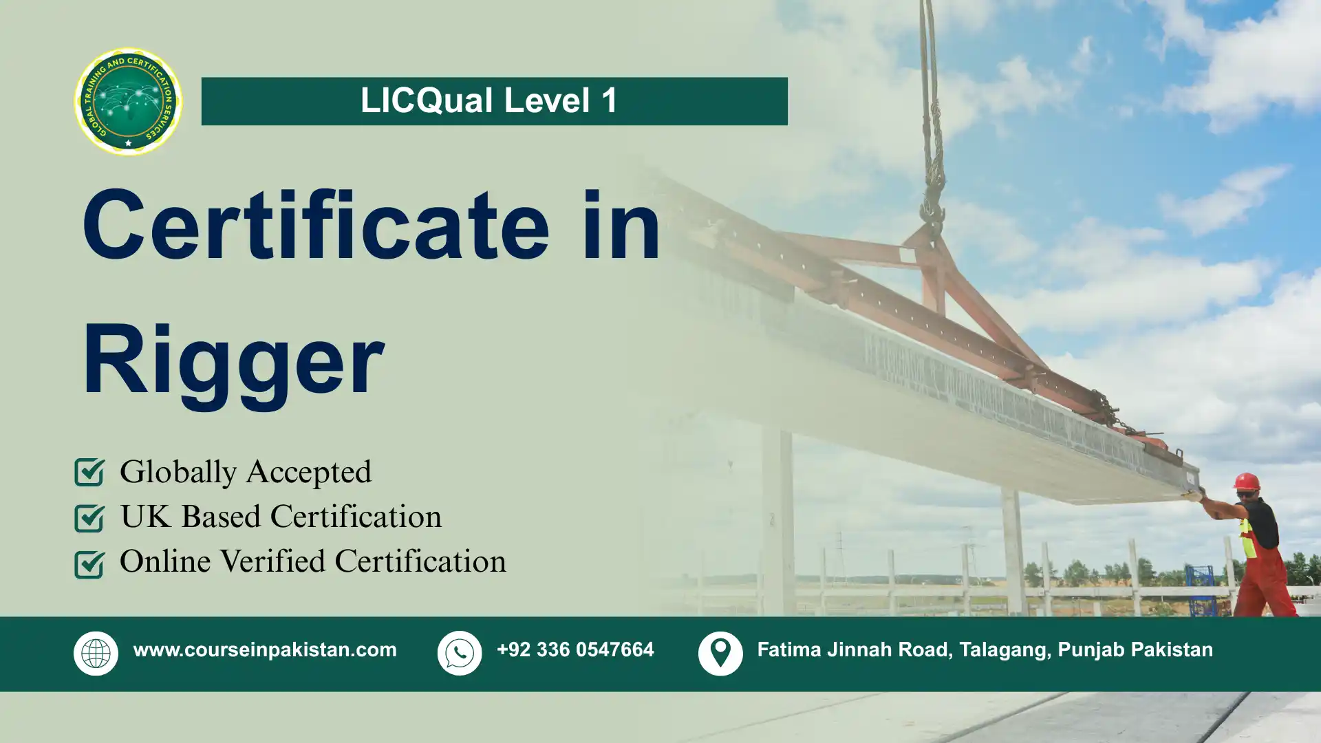 LICQual Level 1 Certificate in Rigger LICQual Level 1 Certificate in Rigger