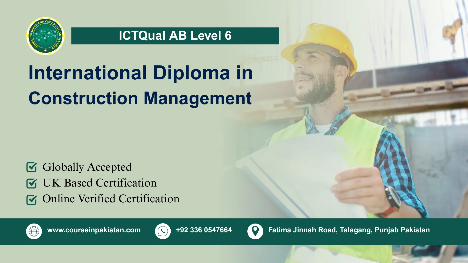 ICTQual AB Level 6 International Diploma in Construction Management ICTQual AB Level 6 International Diploma in Construction Management