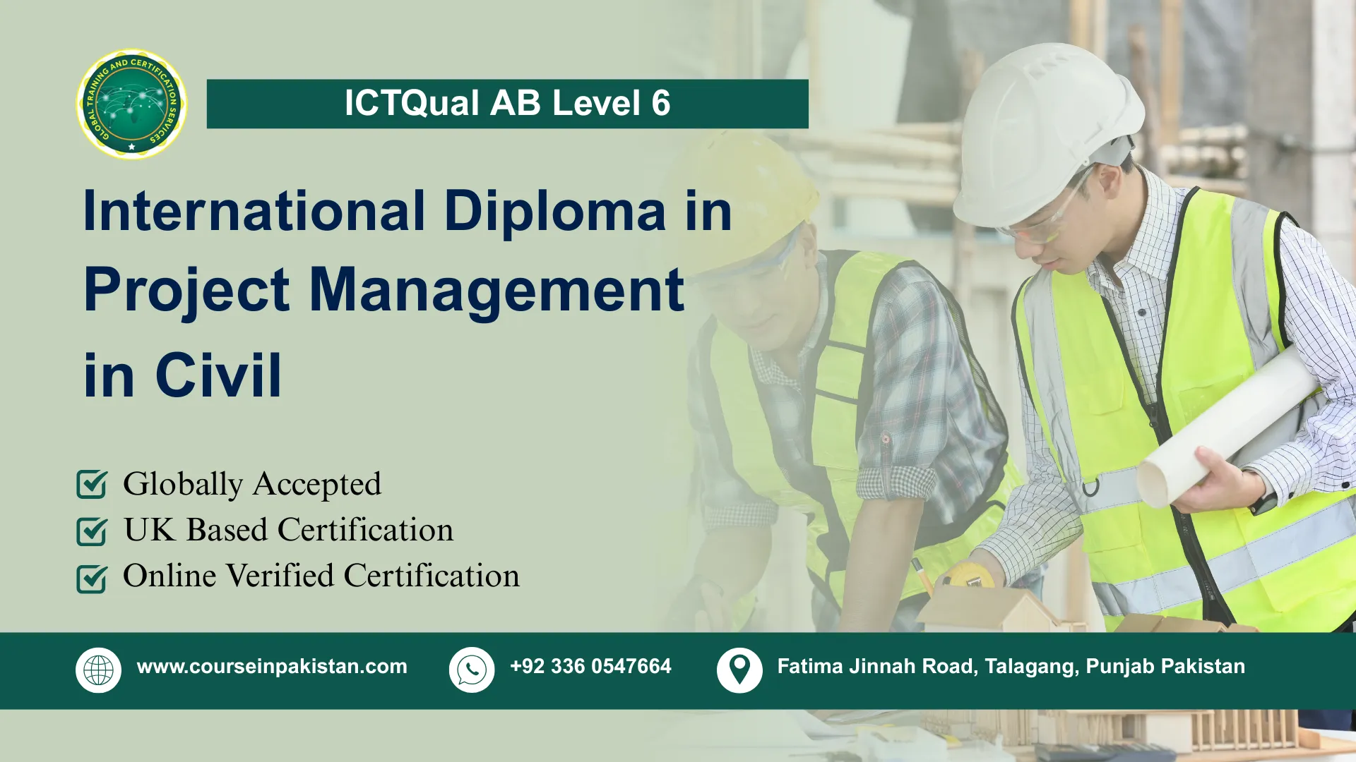 ICTQual AB Level 6 International Diploma in Project Management in Civil ICTQual AB Level 6 International Diploma in Project Management in Civil