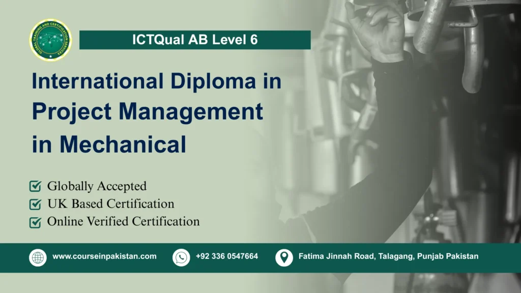 ICTQual AB Level 6 International Diploma in Project Management in Mechanical