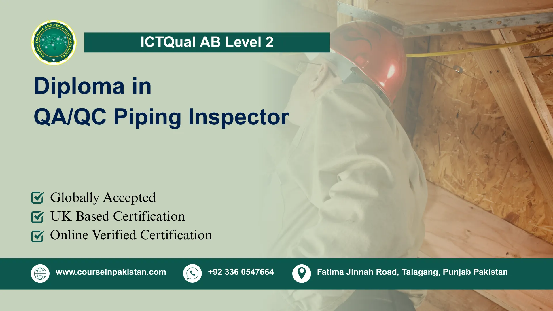 ICTQual AB Level 2 Diploma in QA/QC Piping Inspector ICTQual AB Level 2 Diploma in QA/QC Piping Inspector