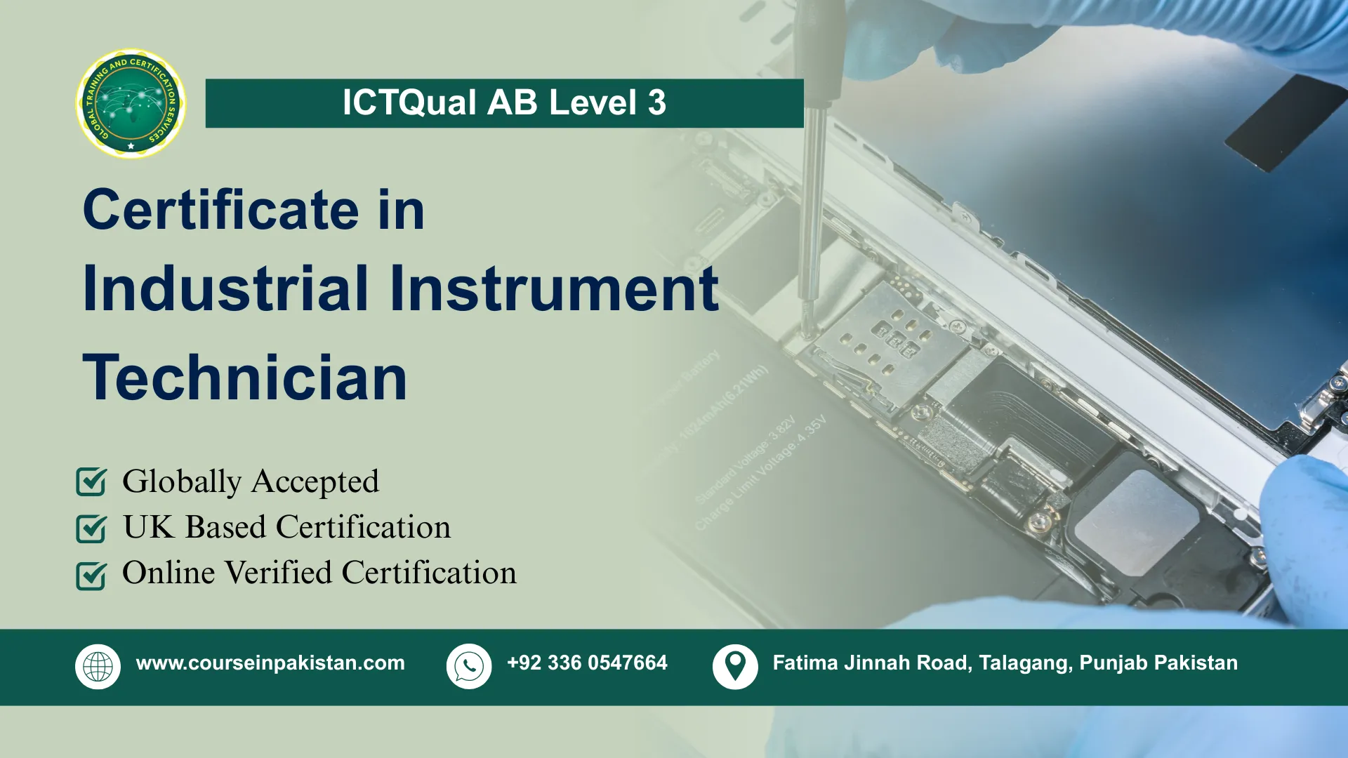 ICTQual AB Level 3 Certificate in Industrial Instrument Technician ICTQual AB Level 3 Certificate in Industrial Instrument Technician