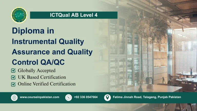 ICTQual AB Level 4 Diploma in Instrumental Quality Assurance and Quality Control QA/QC