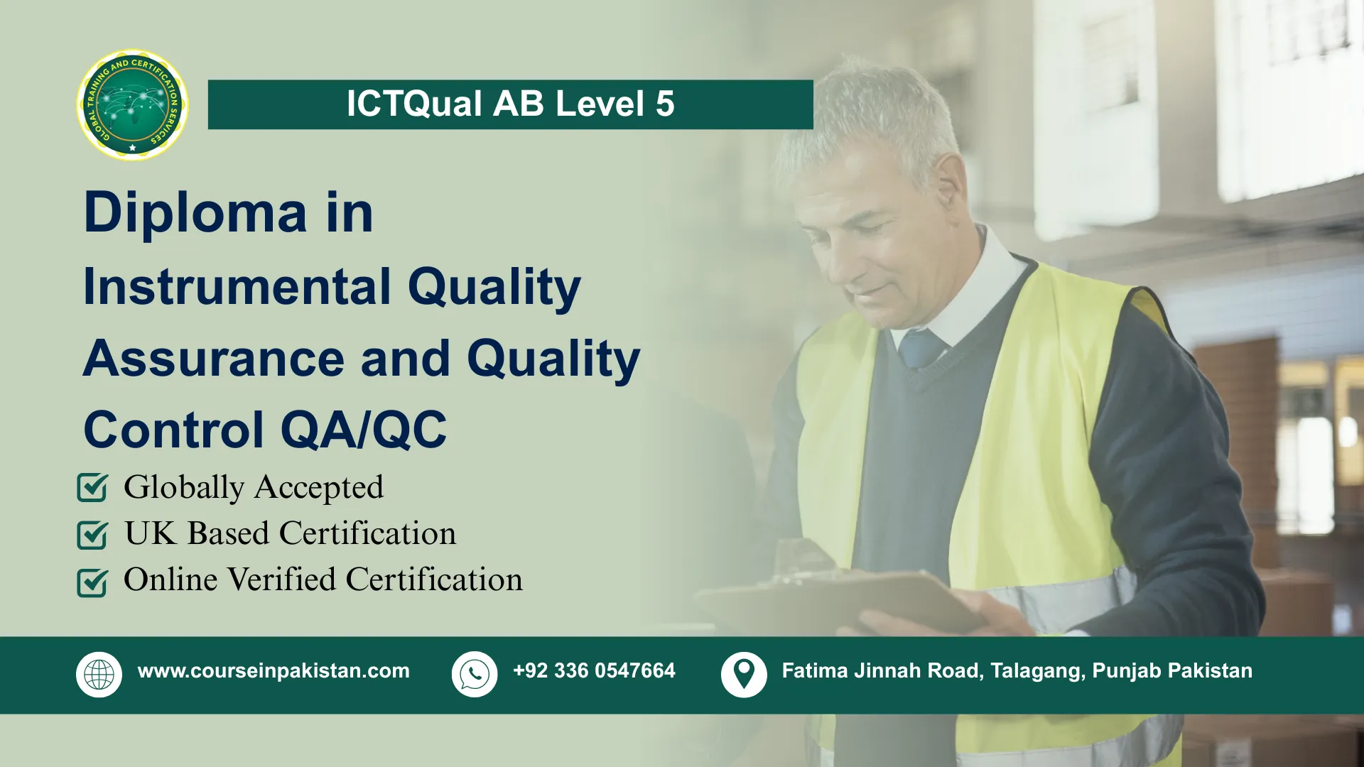 ICTQual AB Level 5 Diploma in Instrumental Quality Assurance and Quality Control QA/QC ICTQual AB Level 5 Diploma in Instrumental Quality Assurance and Quality Control QA/QC