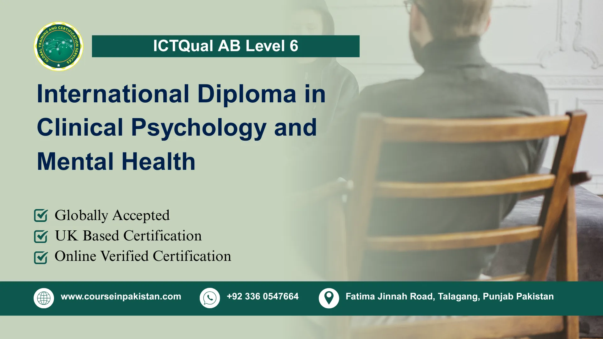 ICTQual AB Level 6 International Diploma in Clinical Psychology and Mental Health