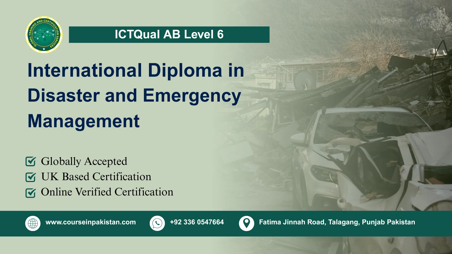 ICTQual AB Level 6 International Diploma in Disaster and Emergency Management