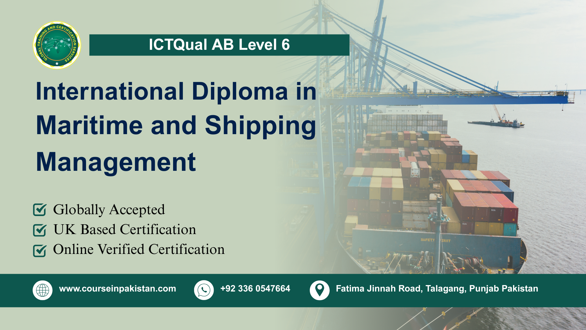 ICTQual AB Level 6 International Diploma in Maritime and Shipping Management